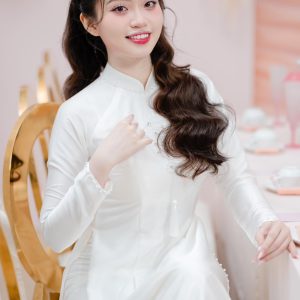 ÁO DÀI CƯỚI TRUYỀN THỐNG LỤA TRẮNG