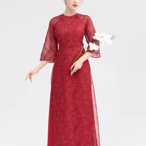 ÁO DÀI ĐÍNH HOA NỔI