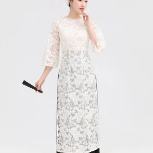 ÁO DÀI REN TRẮNG
