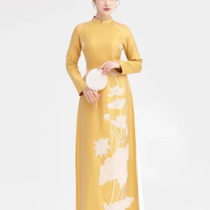 ÁO DÀI ĐÁP HOA NỔI