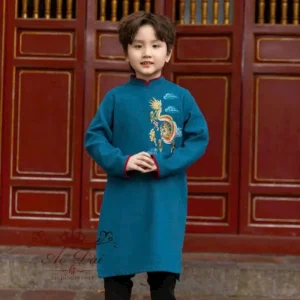 Áo Dài Cách Tân Bé Trai - Xanh